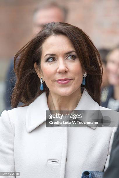 Crown Princess Mary of Denmark visits Tjornegaard School during the State visit of the President of The United Mexican States, President Enrique Pena...