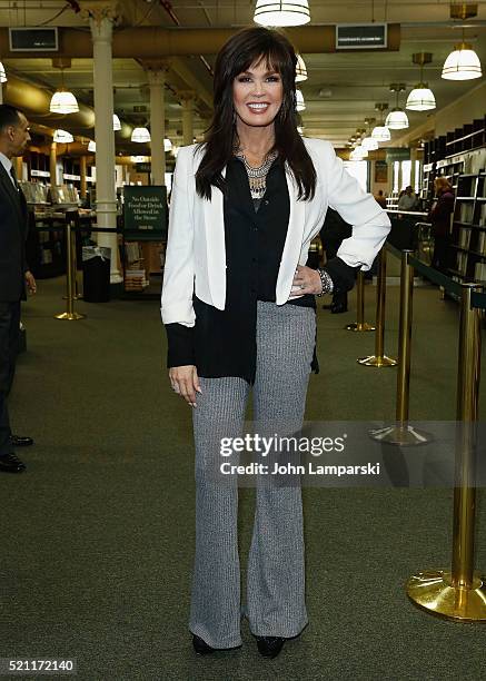 Marie Osmond signs copies of "Music Is Medicine" at Barnes & Noble Union Square on April 14, 2016 in New York City.
