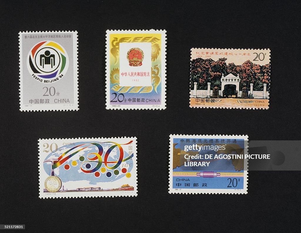 Postage stamps, China