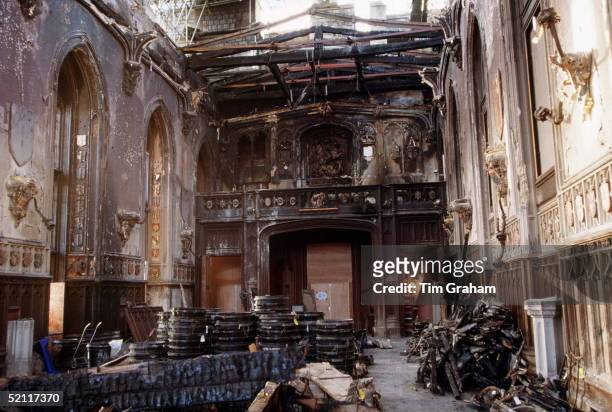 St. George's Hall In Windsor Castle After The Fire Which Occurred On 20 November 1992