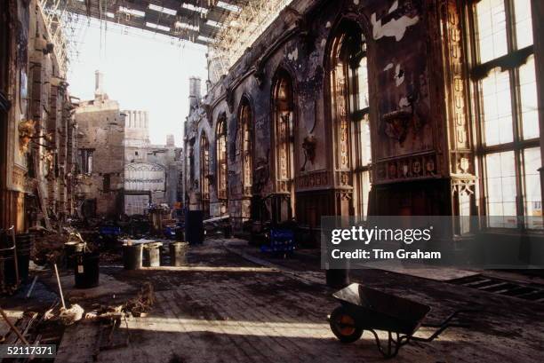 St. George's Hall In Windsor Castle, After Some Clearance Following The Fire Which Occurred On 20 November 1992