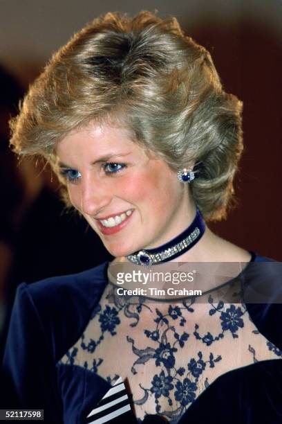 Diana Princess Of Wales As Patron Of The Newport International Competition For Young Pianists Attending The Final In Newport, Wales