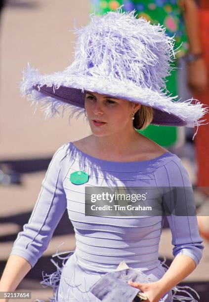 Viscountess Serena Linley At Ascot On Ladies Day.