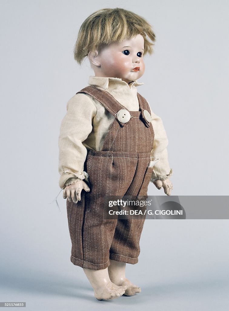 Doll with dungaree shorts...