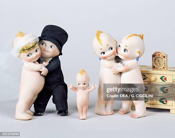 Kewpie dolls with the Newly weds, celluloid dolls made by Kewpie. United States of America, 20th century. United States