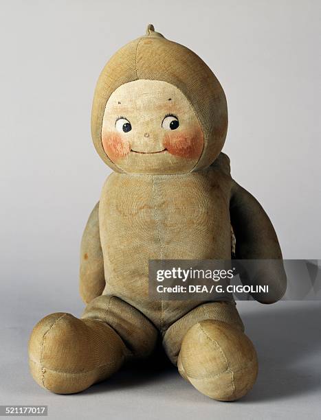 Stuffed cloth Kewpie doll, 1930s, made by Kewpie. United States of America, 20th century. United States