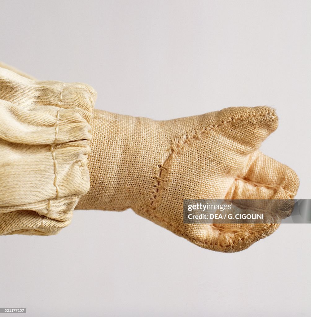 Stuffed Hand Shape Stuffed cloth hand, detail of a doll made by Kathe Kruse, 1940s ...