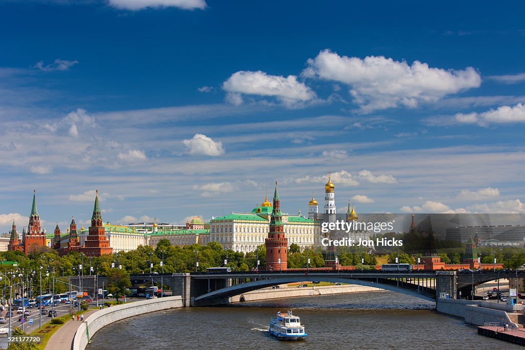 The Kremlin and Moscow River.