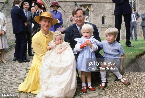The Duke And Duchess Of Gloucester With Their Family At The Christening Of Their Daughter, Lady Rose