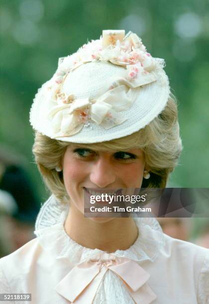 Princess Diana In Traditional Klondike Style Outfit For A Visit To Fort Edmonton In Canada