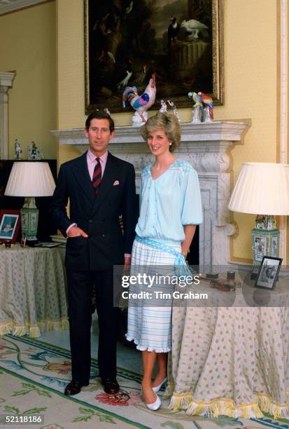 The Prince And Princess Of Wales At Home In Kensington Palace