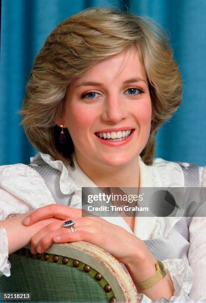 Diana, Princess Of Wales At Home In Kensington Palace