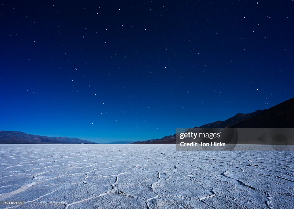 Badwater Basin by moonlight.