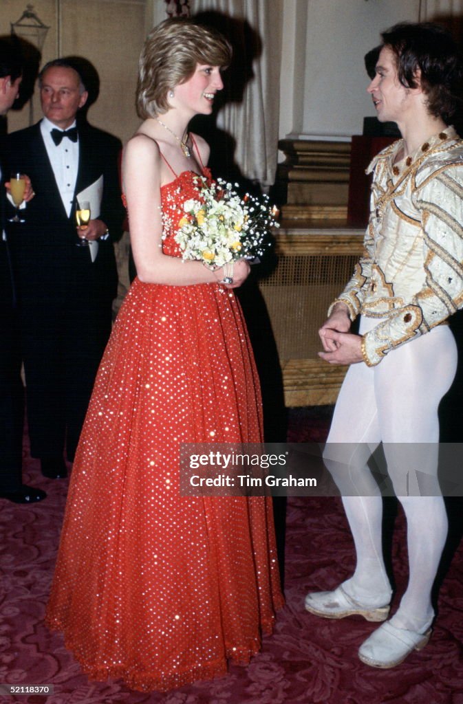 Diana And Rudolph Nureyev At Ballet