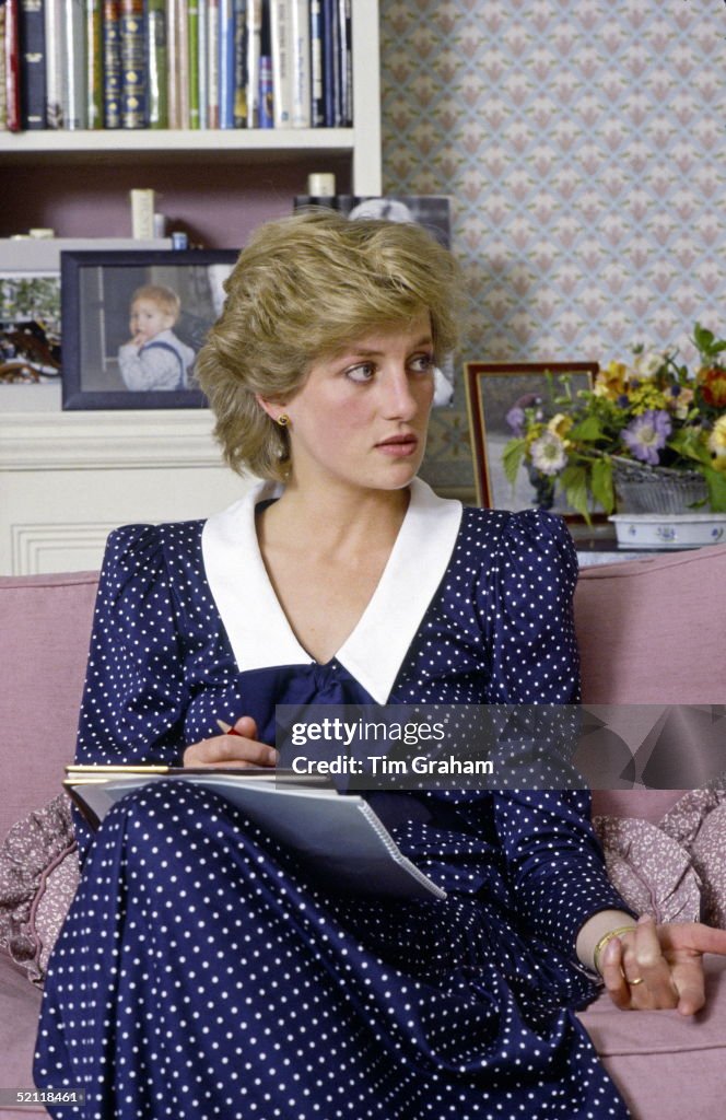Diana At Home In Kensington Palace