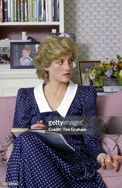 Diana, The Princess Of Wales, At Home In Kensington Palace