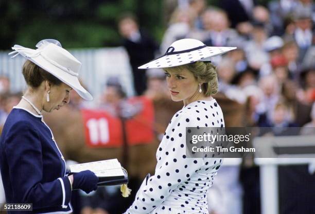 The Princess Of Wales And Princess Anne Attending The Derby In Epsom, Surrey