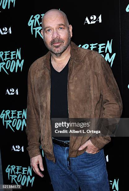 Actor Jason Stuart arrives for the Premiere Of A24's "Green Room" held at ArcLight Hollywood on April 13, 2016 in Hollywood, California.