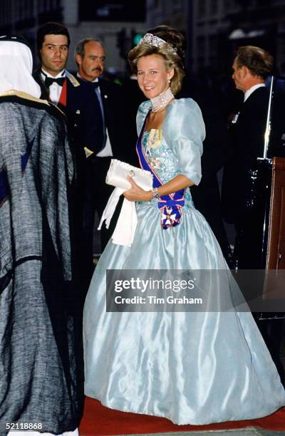 The Duchess Of Gloucester Arriving At Claridges Hotel For A Banquet Hosted By Sheikh Zayed During His State Visit