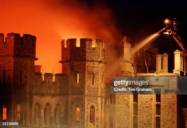 Windsor Castle On Fire.