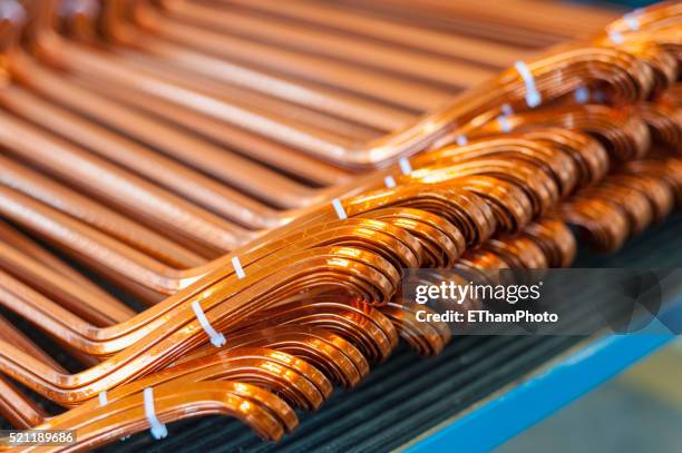 production and maintenance of electric motors - copper foto e immagini stock