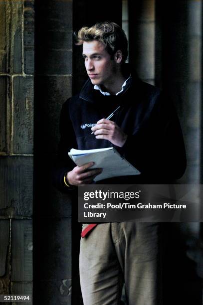 Prince William In St Salvators Quad At St Andrews University Where He Is A Student. The Prince Is In The Last Year Of His Four-year Course At The...