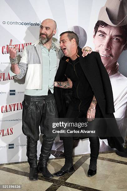 Spanish designer Roberto Etxeberria attends "Cantinflas" premiere at the Verdi cinema on April 14, 2016 in Madrid, Spain.