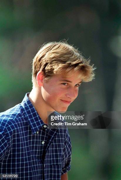 Portrait Of Prince William In Open-necked Shirt At Polvier, By The River Dee, Balmoral Estate