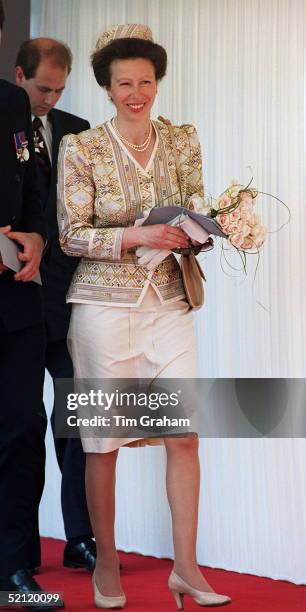 Princess Anne In Hyde Park For Heads Of State Ceremony As Part Of Ve Commemoration.