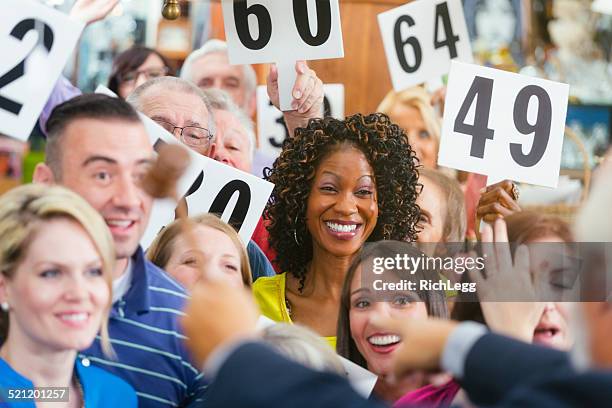 auction crowd - live auction stock pictures, royalty-free photos & images