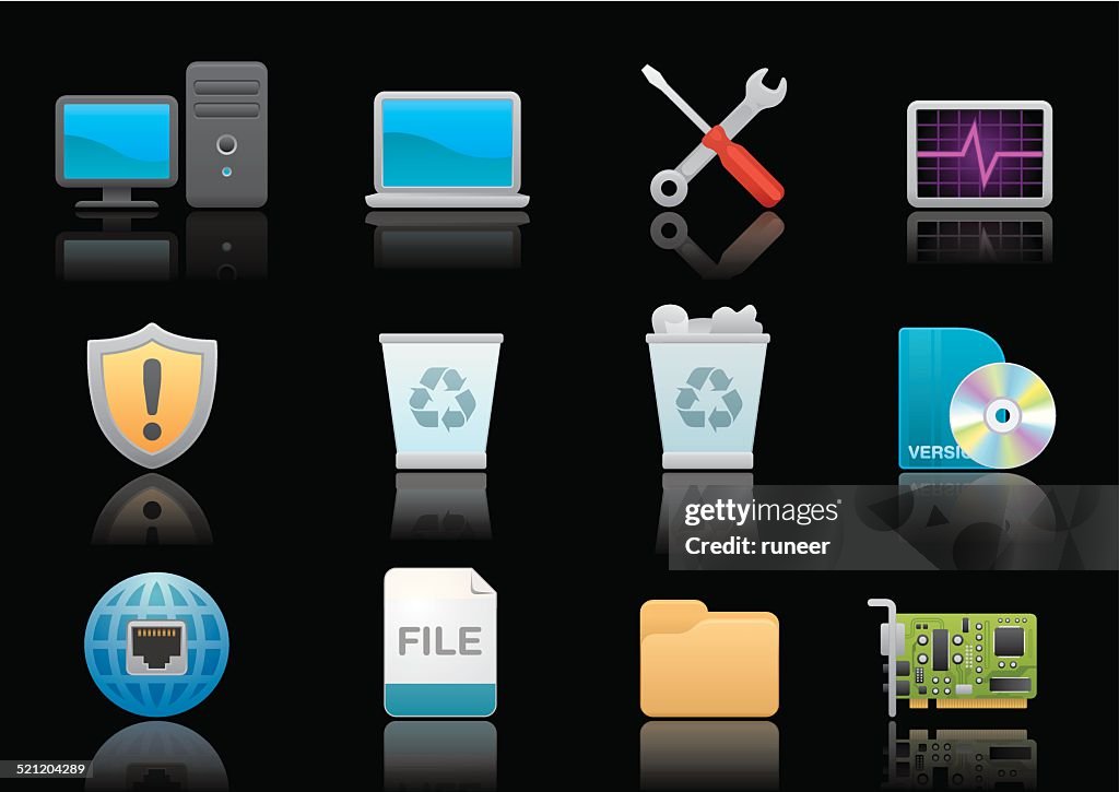 Computer icons/Premium Black-Serie