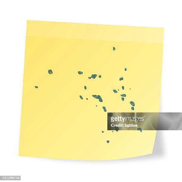 marshall islands map on sticky note with scribble effect - majuro stock illustrations