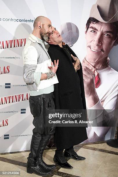 Spanish designer Roberto Etxeberria attends "Cantinflas" premiere at the Verdi cinema on April 14, 2016 in Madrid, Spain.