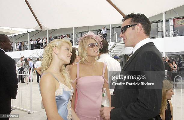 April 2004 - Holly Brisley, Alison Cratchley and Michael Willesee Jr at the Golden Slipper Racing Carnival held at Rosehill Gardens Racecourse,...