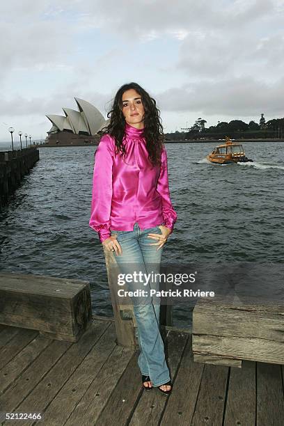 Actress Paz Vega poses for photographs during a promotional visit and screening for her latest movie "Spanglish" on February 2, 2005 in Sydney,...