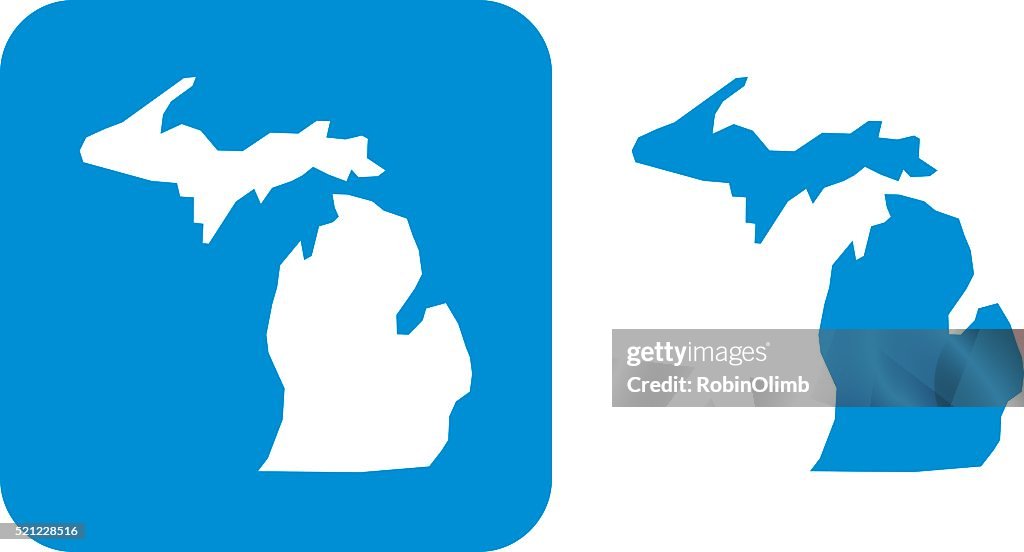 Blue Michigan Icon