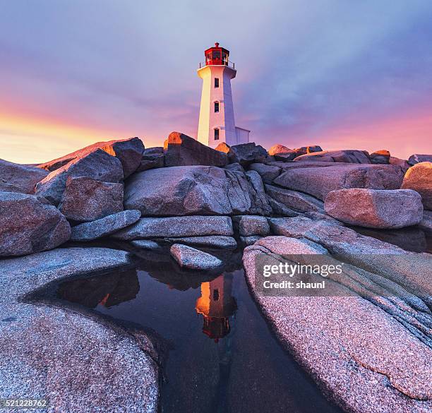 ammira il tramonto - faro foto e immagini stock