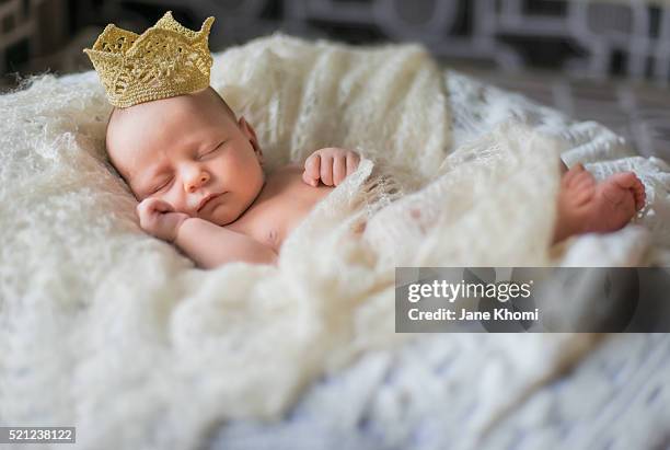 sweet newborn - girl princess stock pictures, royalty-free photos & images