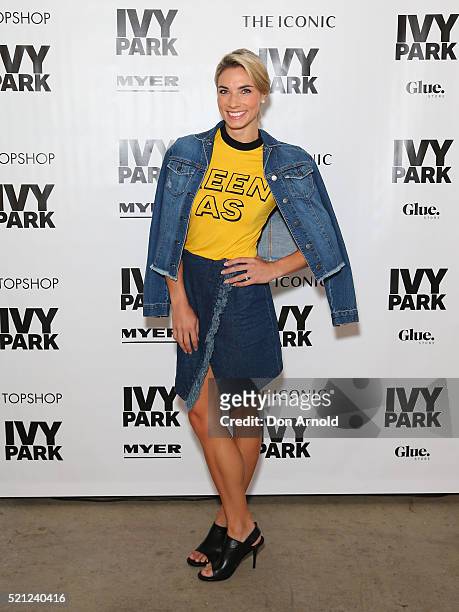 Lauren Hannaford attends the Australian launch of Ivy Park at Carriageworks on April 15, 2016 in Sydney, Australia.