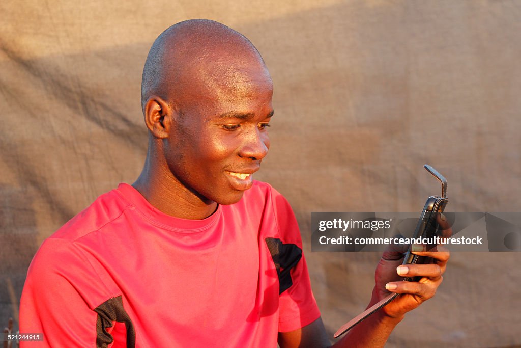 Young man using a mobile phone