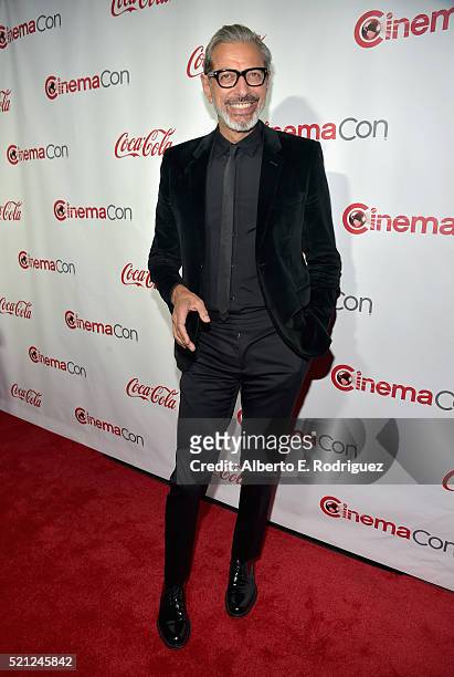 Actor Jeff Goldblum, recipient of the Ensemble of the Universe Award for "Independence Day: Resurgence," attends the CinemaCon Big Screen Achievement...