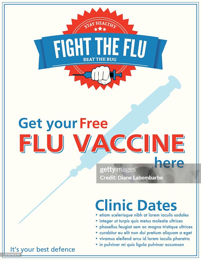Flu Shot Pattern Flu Shot Poster Design