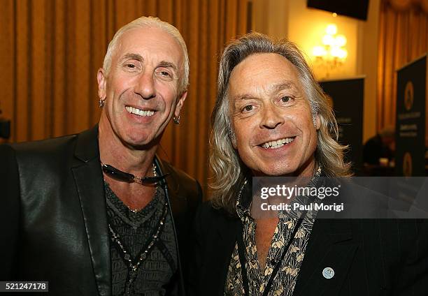 Dee Snider of the band Twsited Sister and singer-songwriter Jim Lauderdale pose for a photo during GRAMMYs on The Hill Advocacy Day on Capitol Hill...