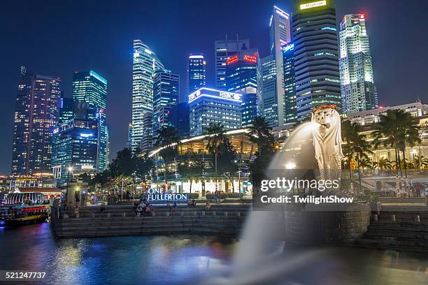 singapore merlion - merlion park stock pictures, royalty-free photos & images