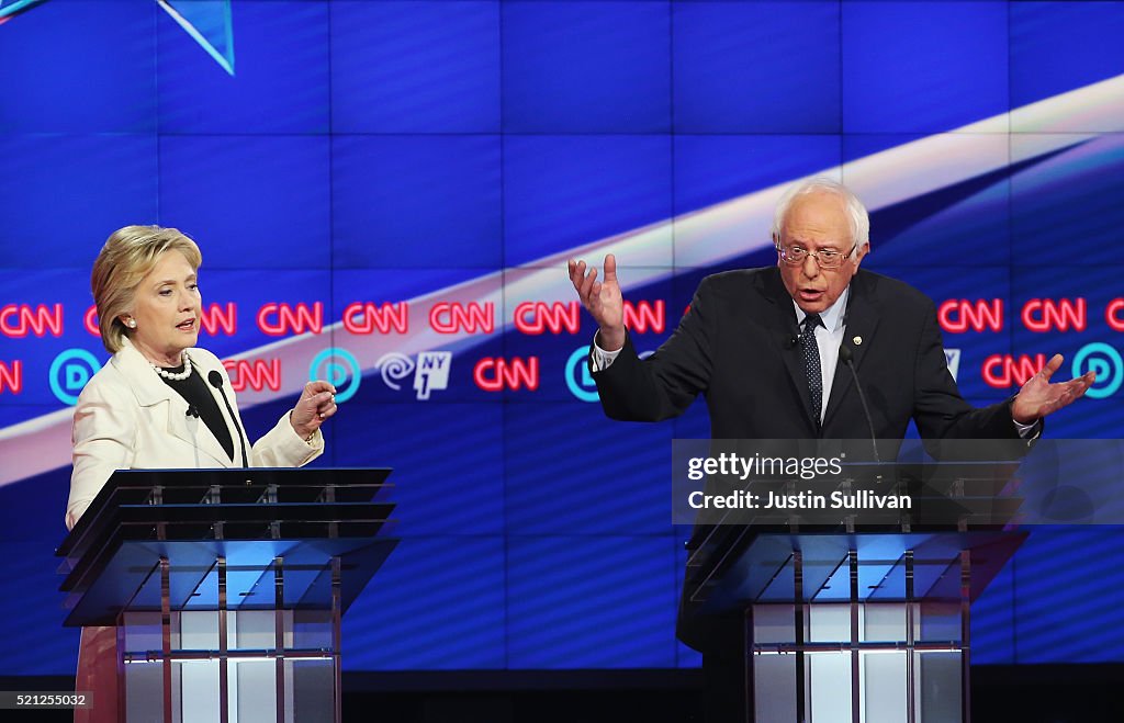 Hillary Clinton And Bernie Sanders Spar At Democratic Debate In Brooklyn