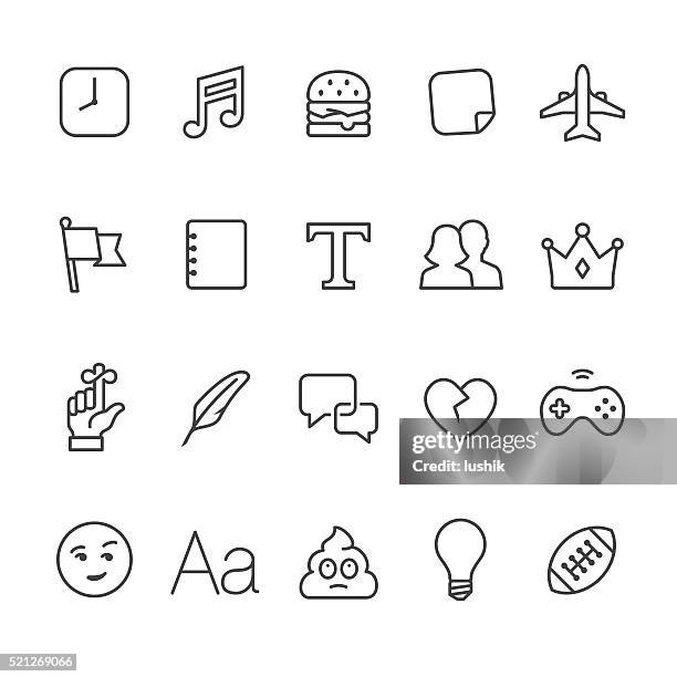 social networking vector icons - crown emoji stock illustrations