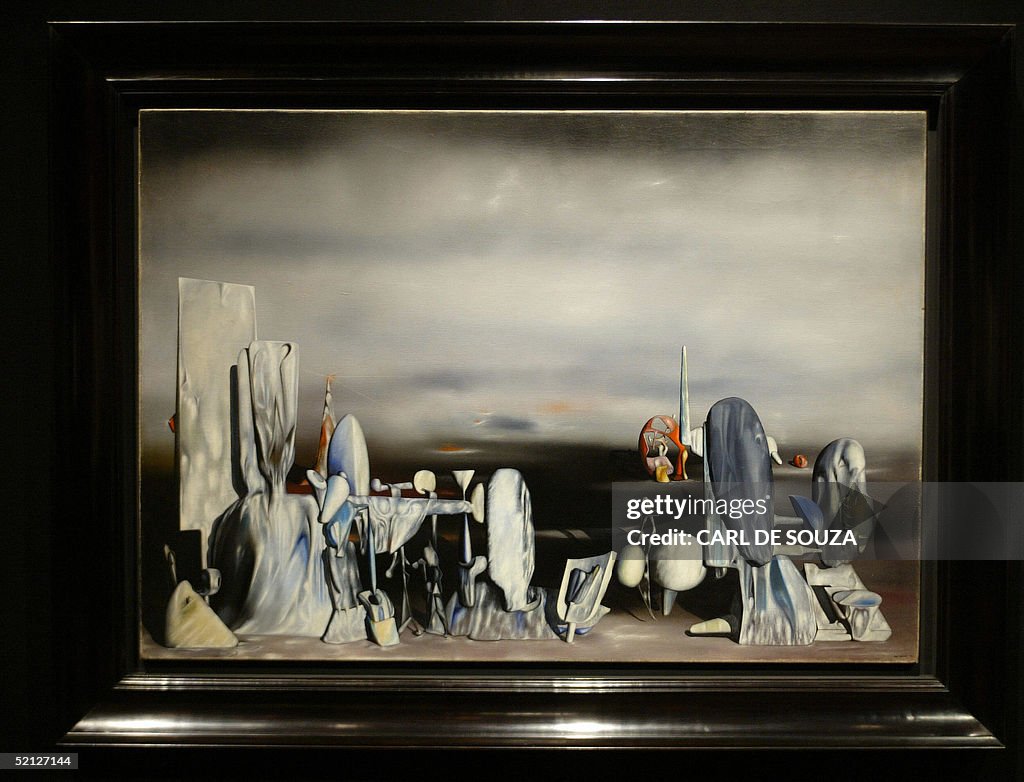 A painting by Yves Tanguy, entitled "Les