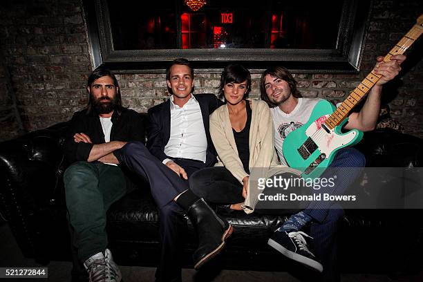 Jason Schwartzman ,Johnny Simmons, Frankie Shaw and Robert Schwartzman attend The 2016 Tribeca Film Festival After Party For Dreamland At Berlin on...