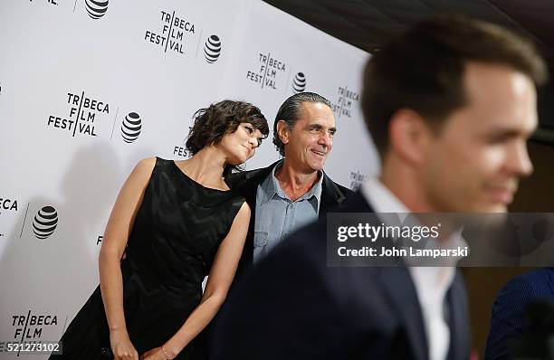 Frankie Shaw,, Robin Thomas and Johnny Simmons attend "Dreamland" premiere during 2016 Tribeca Film Festival at Chelsea Bow Tie Cinemas on April 14,...