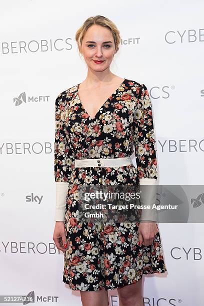 Anne Catrin Maerzke attends the 'World of Cyberobics' presentation on April 14, 2016 in Berlin, Germany.